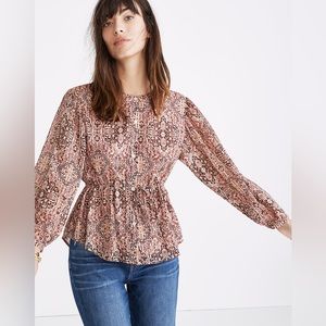 Madewell Kaleidoscope Drawstring Top